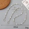 Mobile Phone Chain Accessories Pearl Leather Metal Handmade Love Letter C Style For Women