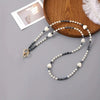 Mobile Phone Chain Accessories Pearl Leather Metal Handmade Love Letter C Style For Women