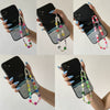 Mobile Phone Chain And Bracelet Hanging Ornaments Mushroom Imitation Pearl Tassel Titanium Steel Geometric Style For Women