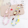 Mobile Phone Chain And Pendant Plastic Resin Beaded Bear Cat Head Highend Style Baking Paint