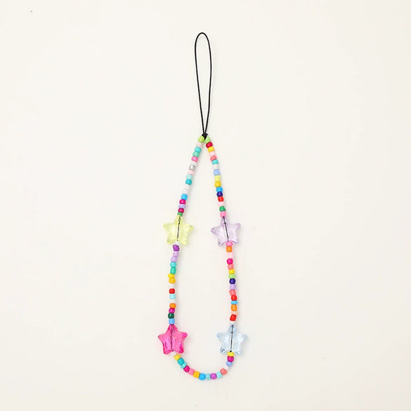 Mobile Phone Chain Beaded Bow Electroplating Style