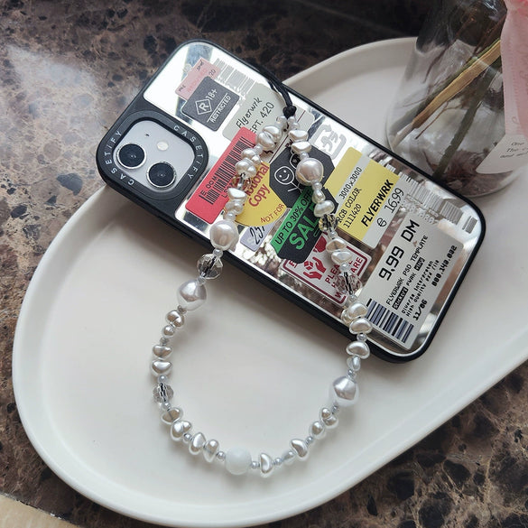 Mobile Phone Chain Handmade Beaded With Love Drops Bell Patterns And Specialshaped Pearls