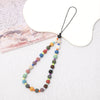 Mobile Phone Chain Handmade Beaded With Natural Volcanic Stone Beads And Colored Stone Pattern For Women