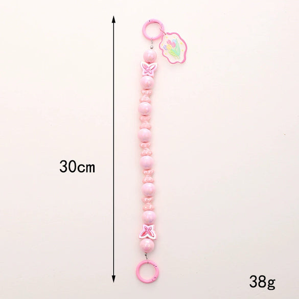Mobile Phone Chain Pendant Handmade Beaded With Plastic Resin In Bear Piglet Small Animal Pattern