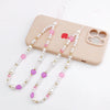 Mobile Phone Chain Pendant Plastic Resin Love Shape Baking Paint For Women