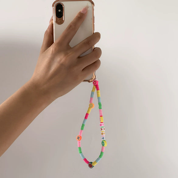 Mobile Phone Chain Plastic Resin Handwoven Geometric Creative Summer Accessories For Women