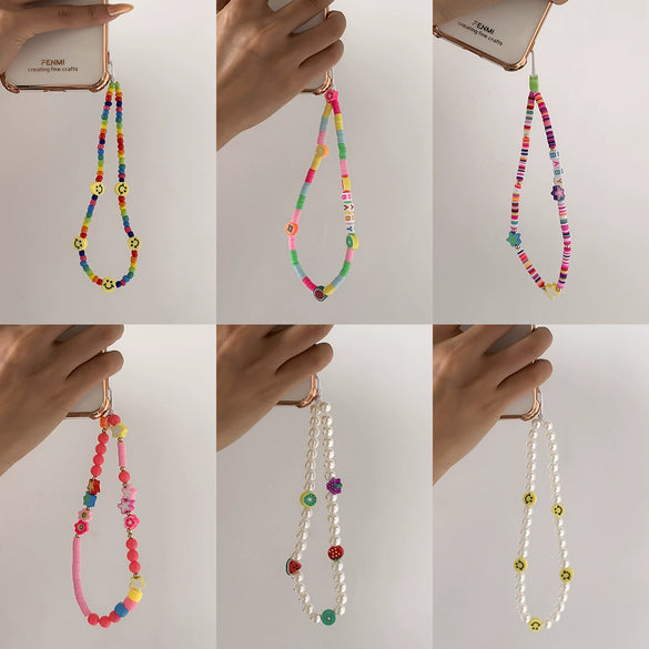 Mobile Phone Chain Plastic Resin Handwoven Geometric Creative Summer Accessories For Women