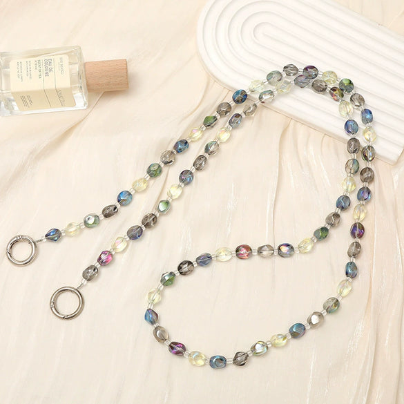 Mobile Phone Lanyard Beaded Love Water Drops Bell Handmade Bag Ornaments For Women