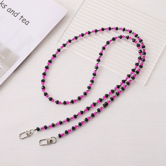Mobile Phone Lanyard Beaded Love Water Drops Bell Handmade Bag Ornaments For Women