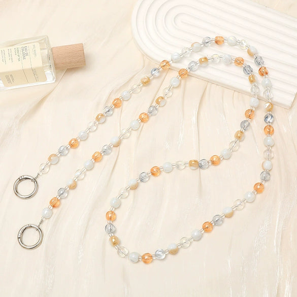 Mobile Phone Lanyard Beaded Love Water Drops Bell Handmade Bag Ornaments For Women