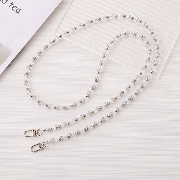 Mobile Phone Lanyard Beaded Love Water Drops Bell Handmade Bag Ornaments For Women