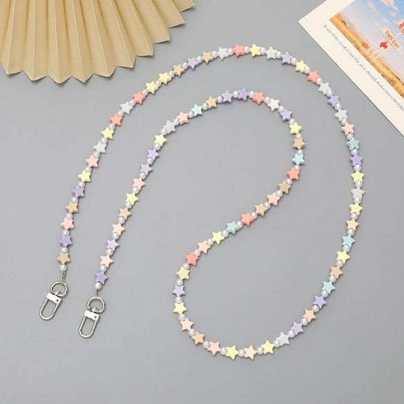 Mobile Phone Lanyard Beaded Love Water Drops Bell Handmade Bag Ornaments For Women