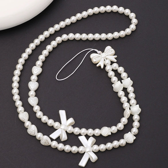 Mobile Phone Lanyard Nylon Rope Plastic Pendant Bowknot Love Antifall Injection Molding Unisex