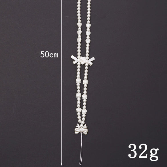 Mobile Phone Lanyard Nylon Rope Plastic Pendant Bowknot Love Antifall Injection Molding Unisex