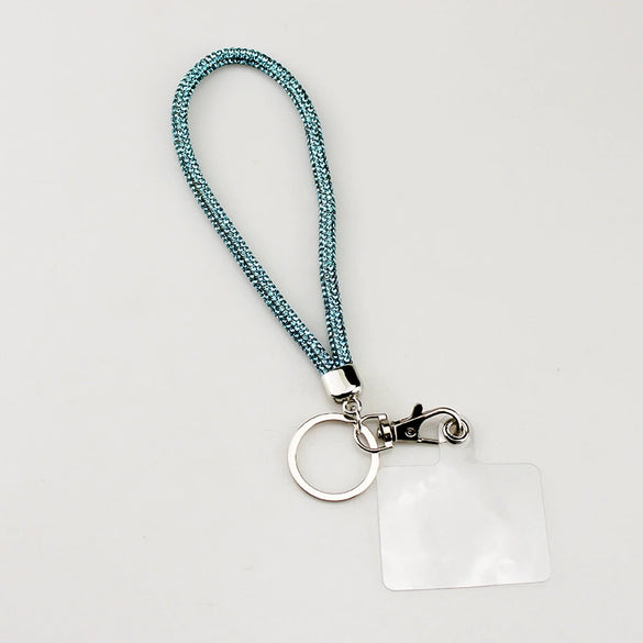 Mobile Phone Lanyard Rhinestone Quicksand Pendant Glass Glazed Electroplating Minimalist Style