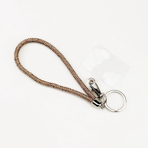 Mobile Phone Lanyard Rhinestone Quicksand Pendant Glass Glazed Electroplating Minimalist Style
