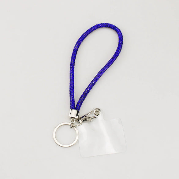 Mobile Phone Lanyard Rhinestone Quicksand Pendant Glass Glazed Electroplating Minimalist Style