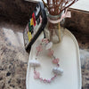 Mobile Phone Lanyard Soft Pottery Handmade Beaded Pink Heart With Kitty And Animated Protagonist Pattern For Girls