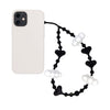 Mobile Phone Lanyard Soft Pottery Handmade Beaded Pink Heart With Kitty And Animated Protagonist Pattern For Girls
