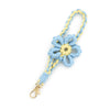 Mobile Phone Lanyard Wrist Strap Keychain Handicraft Woven With Plants And Flowers Pattern