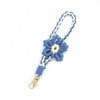 Mobile Phone Lanyard Wrist Strap Keychain Handicraft Woven With Plants And Flowers Pattern