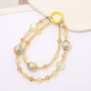 Mobile Phone Pendant Bag Hanging Decorations Gold Foil Crystal Beaded Handmade