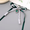 Mobile Phone Pendant Jewelry Car Keychain Headphone Shell Pendant Beads Handmade Bow Pattern