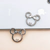 Mobile Phone Shell Alloy Creative Hollow Bow Diamond Accessories With Mickey Head Shape Electroplating Treatment