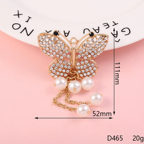 Mobile Phone Shell Jewelry Accessories Alloy Butterfly Bow Electroplated Pendant