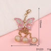 Mobile Phone Shell Jewelry Accessories Alloy Butterfly Bow Electroplated Pendant