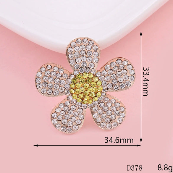 Mobile Phone Shell Jewelry Accessories Alloy Diamond Pearl Rose Sunflower Rhinestone Electroplated