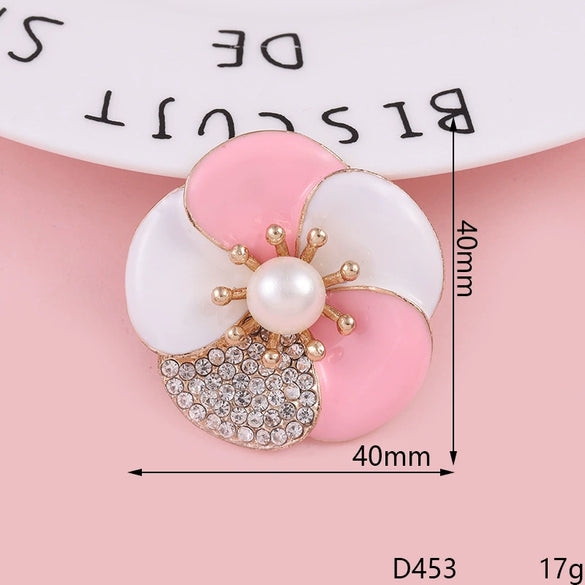 Mobile Phone Shell Jewelry Accessories Alloy Diamond Pearl Rose Sunflower Rhinestone Electroplated