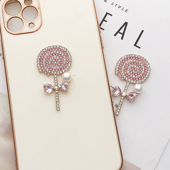 Mobile Phone Shell Jewelry Accessories Zinc Alloy Lollipop Handmade