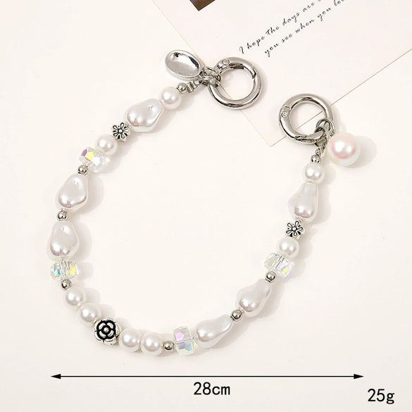 Mobile Phone Shell Jewelry Chain Plastic And Resin Material Fashion Style Hand Chain Pattern Electroplating Process For Women