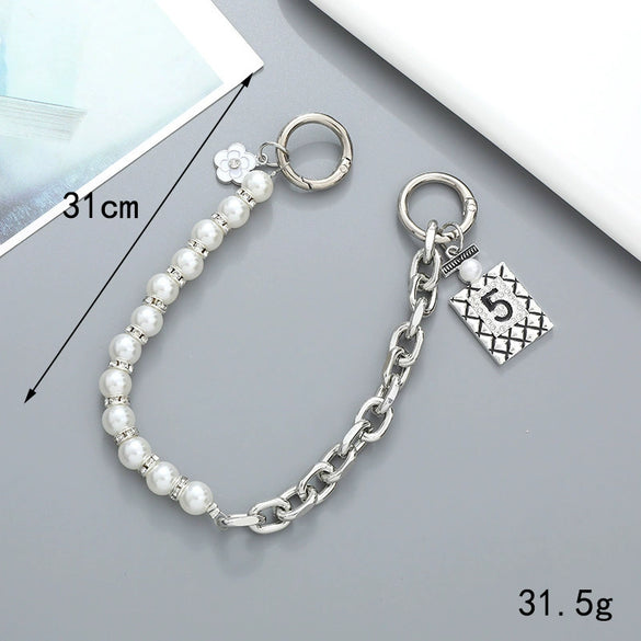 Mobile Phone Shell Jewelry Chain Plastic And Resin Material Fashion Style Hand Chain Pattern Electroplating Process For Women