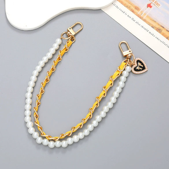 Mobile Phone Shell Jewelry Chain Plastic And Resin Material Fashion Style Hand Chain Pattern Electroplating Process For Women