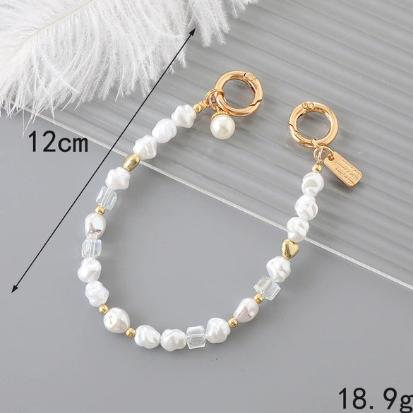 Mobile Phone Shell Jewelry Chain Plastic And Resin Material Fashion Style Hand Chain Pattern Electroplating Process For Women