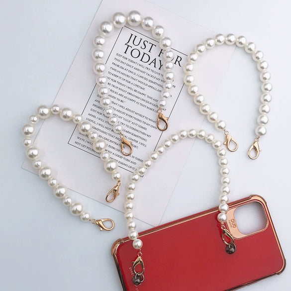 Mobile Phone Shell Jewelry Chain Plastic And Resin Material Fashion Style Hand Chain Pattern Electroplating Process For Women
