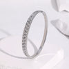 Modern Minimalist Geometric Stainless Steel Bracelet With Gold Electroplated Finish And Diamond Accented Light Luxury Style