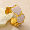 Modern Minimalist Stainless Steel Heart Bracelet With Dripping Oil Design Retro Versatile Titanium Steel Open Bangle