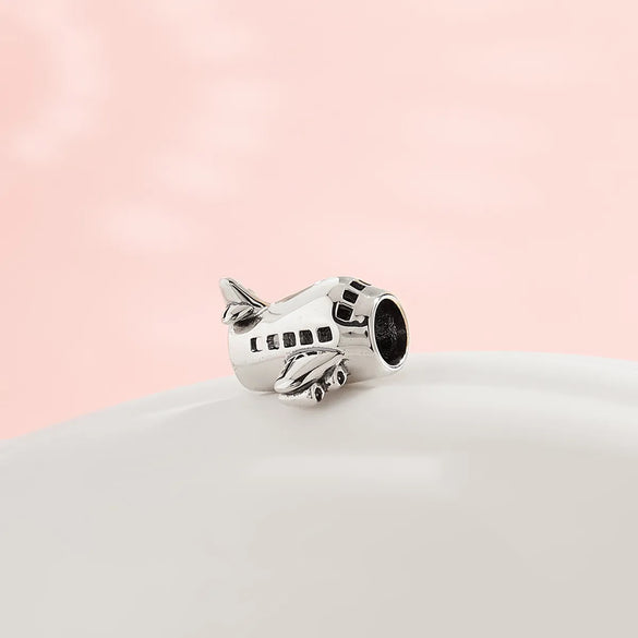 Modern Style Airplane Sterling Silver Plating Rhodium Plated Jewelry Accessories