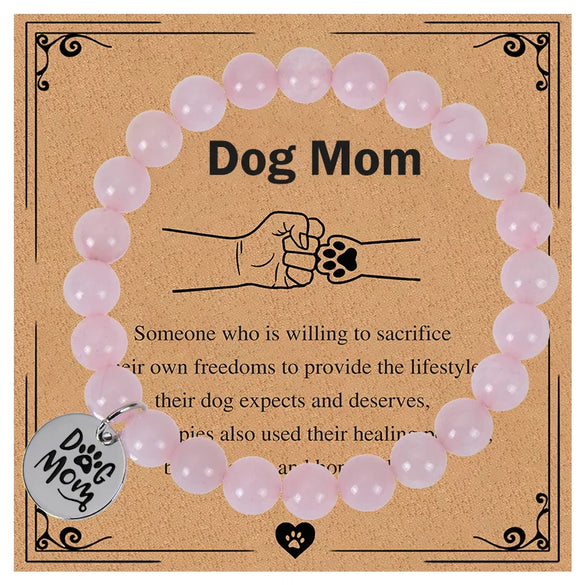 Modern Style Classic Style Animal Letter Paw Print Natural Stone Wholesale Bracelets