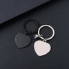 Modern Style Classic Style Customization Laser Engraving Heart Shape 201 Stainless Steel Plating Unisex Bag Pendant Keychain