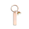 Modern Style Classic Style Rainbow Customization Laser Engraving 201 Stainless Steel Plating Unisex Bag Pendant Keychain