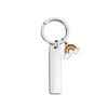 Modern Style Classic Style Rainbow Customization Laser Engraving 201 Stainless Steel Plating Unisex Bag Pendant Keychain