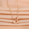 Modern Style Classic Style Round Titanium Steel Copper 18k Gold Plated Zircon Pendant Necklace In Bulk