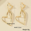 Modern Style Heart Shape Alloy Women'S Drop Earrings