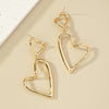 Modern Style Heart Shape Alloy Women'S Drop Earrings