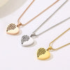 Modern Style Heart Shape Titanium Steel Plating 18k Gold Plated Pendant Necklace