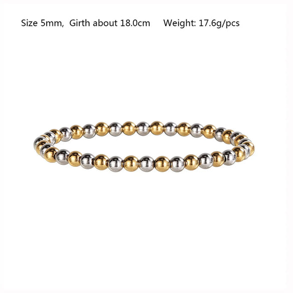 Modern Style Round Stainless Steel Bracelets In Bulk